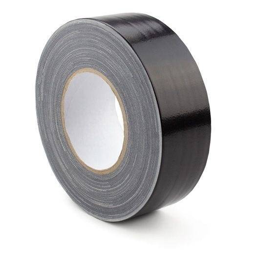 Gewebeband, glänzend, extrem reißfest, schwarz, Breite 38 mm, 50 m/Rolle-0