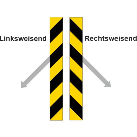 Warnband reflektierend RA1, 3M Reflexfolie, gelb/schwarz linksw., Breite 50 mm, 11,5 m/Rolle-1