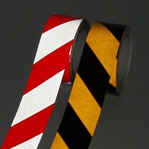 Warnband reflektierend RA1, 3M Reflexfolie, gelb/schwarz rechtsw., Breite 100 mm, 11,5 m/Rolle-2