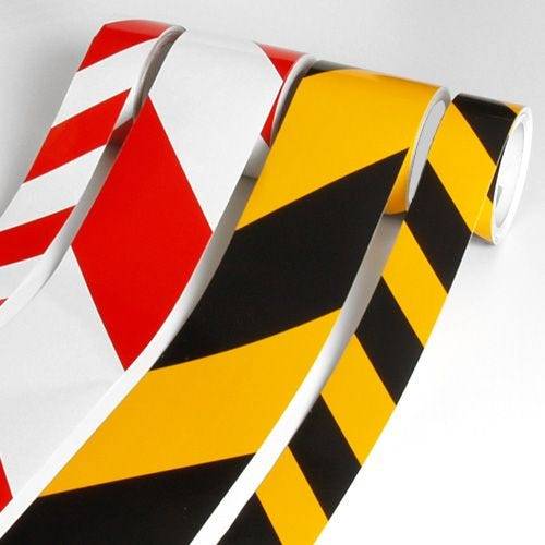 Warnband reflektierend RA1, 3M Reflexfolie, rot/weiß rechtsw., Breite 50 mm, 11,5 m/Rolle-2