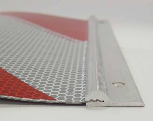 Hubladebühnen Warnmarkierung, Set links-/rechtsweisend, mit Halter, 250 x 400 mm-1