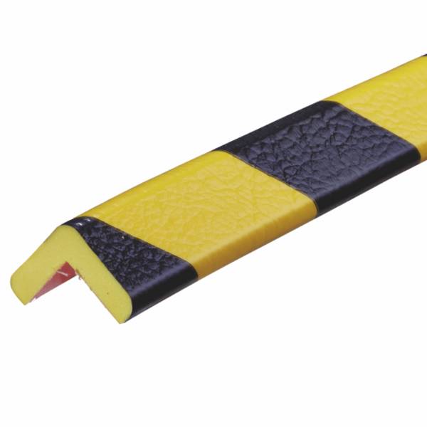 Knuffi® Warn- und Schutzprofil, Eckschutz Typ E, selbstklebend, gelb/schwarz, 1 m