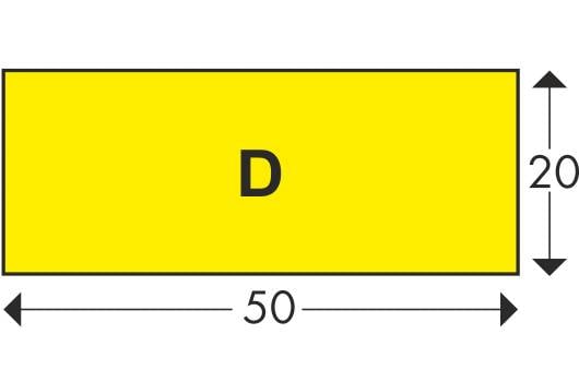 Knuffi® Warn- und Schutzprofil, Flächenschutz Typ D, selbstklebend, gelb/schwarz, 1 m-1