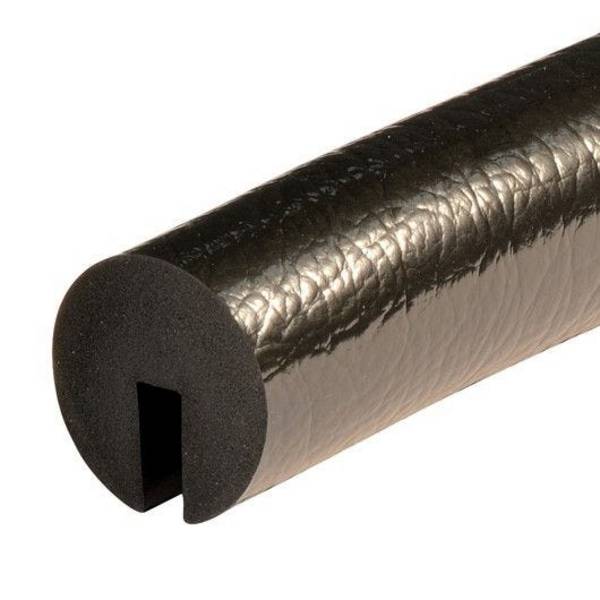 Knuffi® Warn- und Schutzprofil, Kantenschutz Typ B+, Aufstecken, schwarz, 1 m