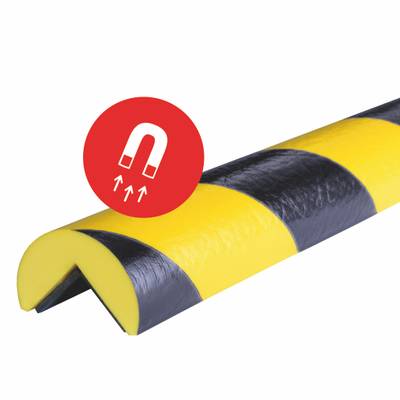 Eckschutzprofil, Warn- u. Schutzprofil Typ A, gelb/schwarz, magnetisch, 1 m