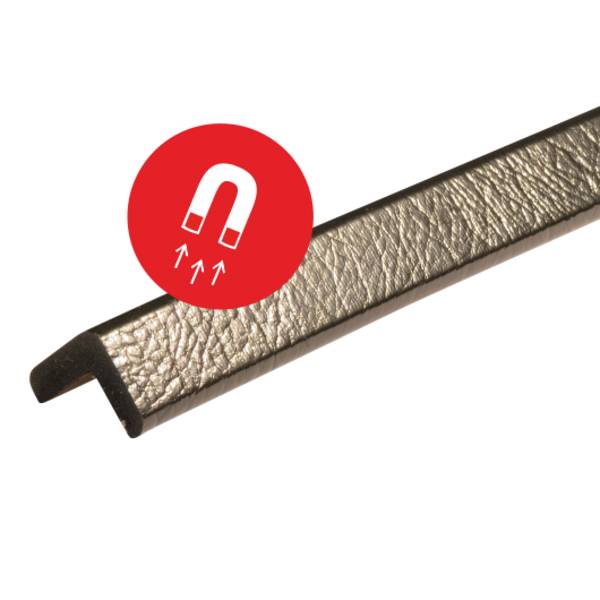 Knuffi® Magnetic, Eckschutzprofil Typ E, magnetisch, schwarz, 1 m