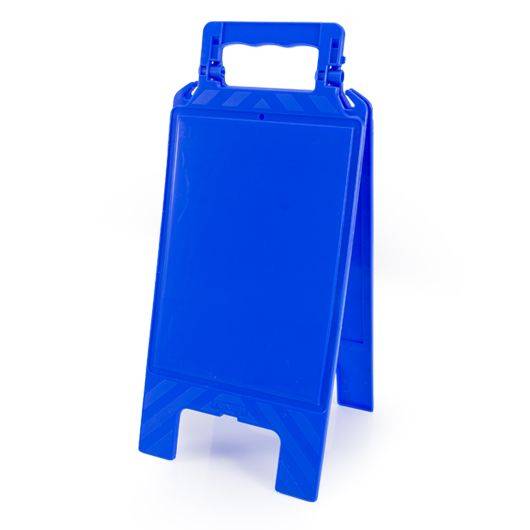 Warnaufsteller blau, ohne Aufdruck, Kunststoff, 275 x 600 mm-0
