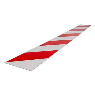 Warnmarkierung Flachprofil, Aluminium, rot/weiß, linksweisend, 100 x 980 mm-0