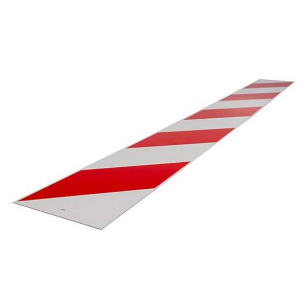 Warnmarkierung Flachprofil, Aluminium, rot/weiß, linksweisend, 100 x 980 mm