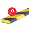 Knuffi® Magnetic, Flächenschutzprofil Typ F, magnetisch, gelb/schwarz, 1 m