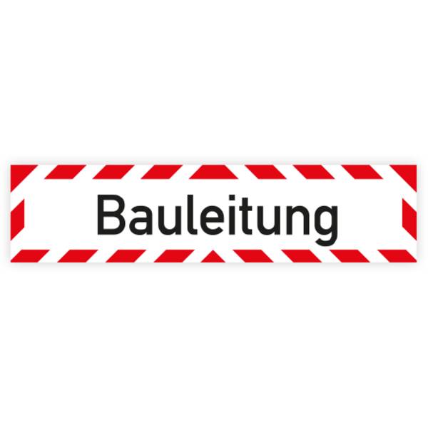 Fahrzeugaufkleber, Reflexfolie selbstklebend, Bauleitung, 500 x 120 mm