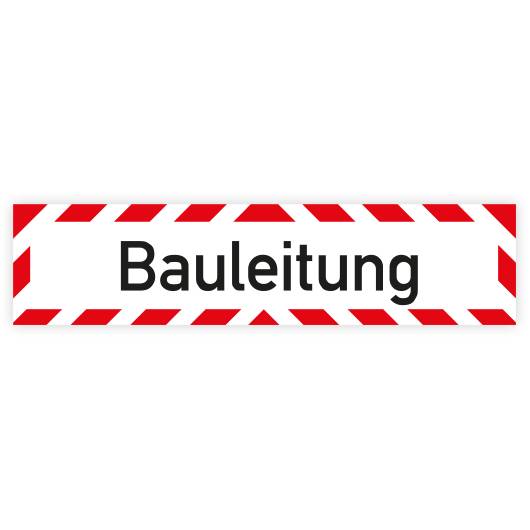 Fahrzeugaufkleber, Reflexfolie selbstklebend, Bauleitung, 500 x 120 mm-0