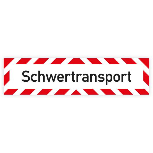 Fahrzeugaufkleber, Reflexfolie selbstklebend, Schwertransport, 800 x 200 mm