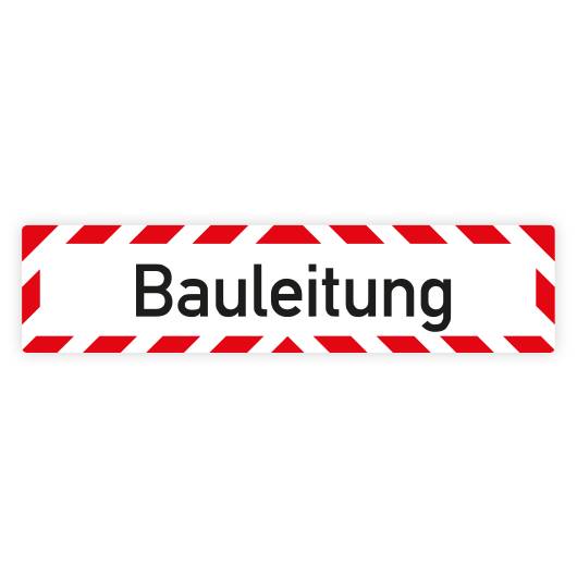 Magnetschild, Bauleitung, 500 x 120 mm