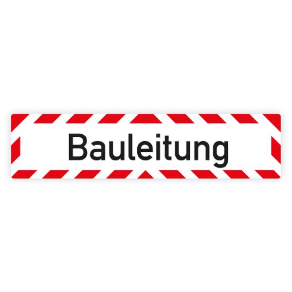 Magnetschild, Bauleitung, 500 x 120 mm
