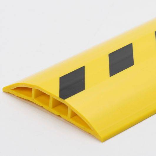 Kabelbrücke aus Kunststoff, stolpersicher, gelb/schwarz, Breite 75 mm-0