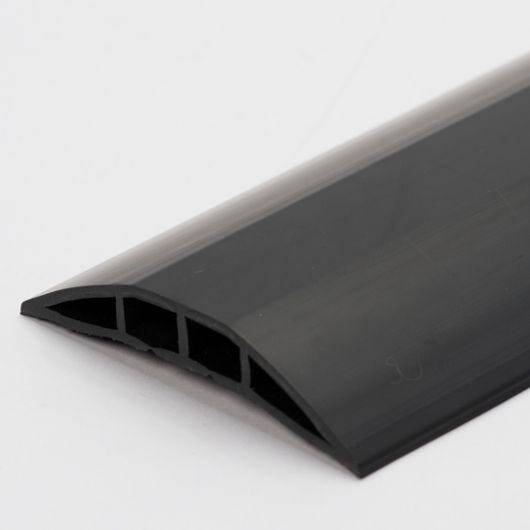 Kabelbrücke aus Kunststoff, stolpersicher, schwarz, Breite 75 mm-0