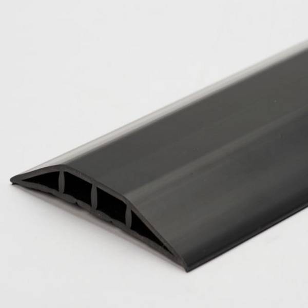 Kabelbrücke aus Kunststoff, stolpersicher, schwarz, Breite 100 mm
