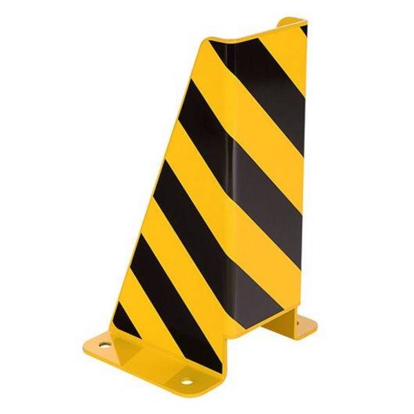 Anfahrschutz U-Profil, abgeschrägt, Höhe 400 mm, Stahl, gelb/schwarz, Breite 125 mm