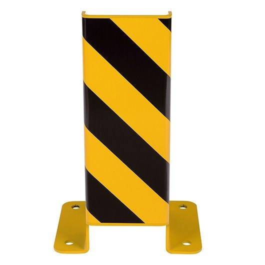 Anfahrschutz U-Profil, abgeschrägt, Höhe 400 mm, Stahl, gelb/schwarz, Breite 125 mm-4