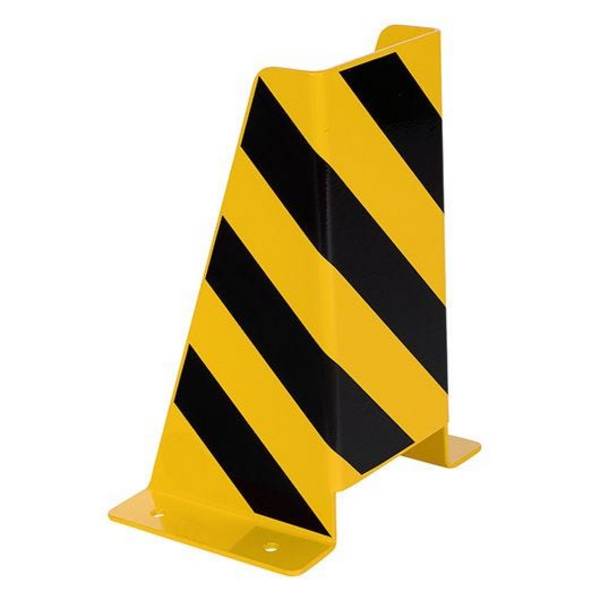 Anfahrschutz U-Profil, abgeschrägt, Höhe 400 mm, Stahl, gelb/schwarz, Breite 160 mm