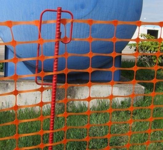 Einschlagstab, Laterneneisen rot lackiert, Stahl, Ø 14 mm, Länge 1,30 m-1