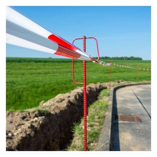 Einschlagstab, Laterneneisen rot lackiert, Stahl, Ø 14 mm, Länge 1,30 m-4