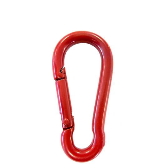 Karabinerhaken, Edelstahl, rot, 6 x 60 mm-0