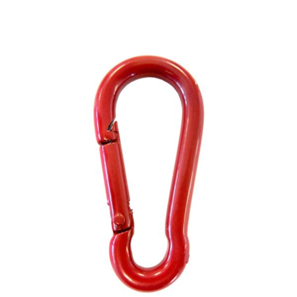 Karabinerhaken, Edelstahl, rot, 6 x 60 mm