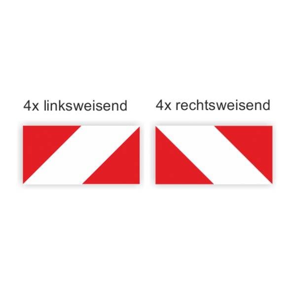 Fahrzeugwarnmarkierung DIN 30710, magnetisch, 141 x 282 mm, 8 Zuschnitte
