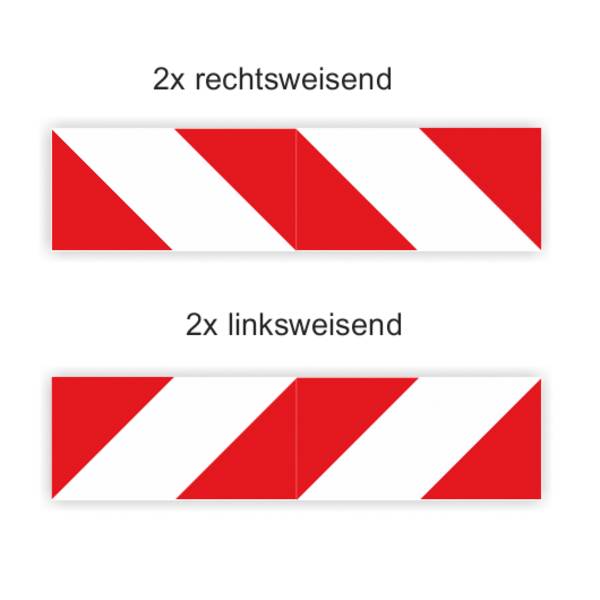 Fahrzeugwarnmarkierung DIN 30710, magnetisch, 141 x 564 mm, 4 Zuschnitte