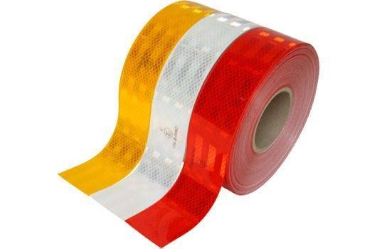 ECE 104 Konturmarkierung für Festaufbauten, 3M/Reflexallen, durchgehend, rot, 50 mm x 12,5 m-1