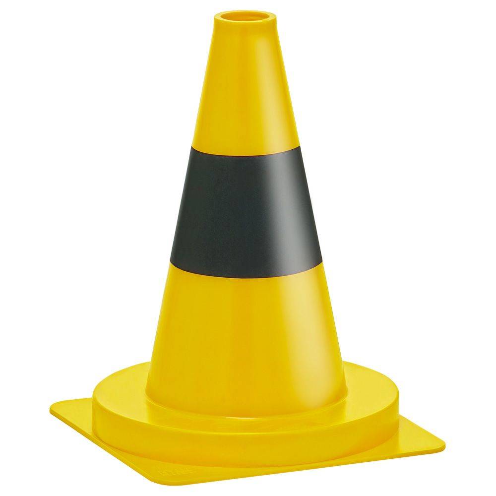 Leitkegel gelb/schwarz, einteilig, PVC, 200 mm-0