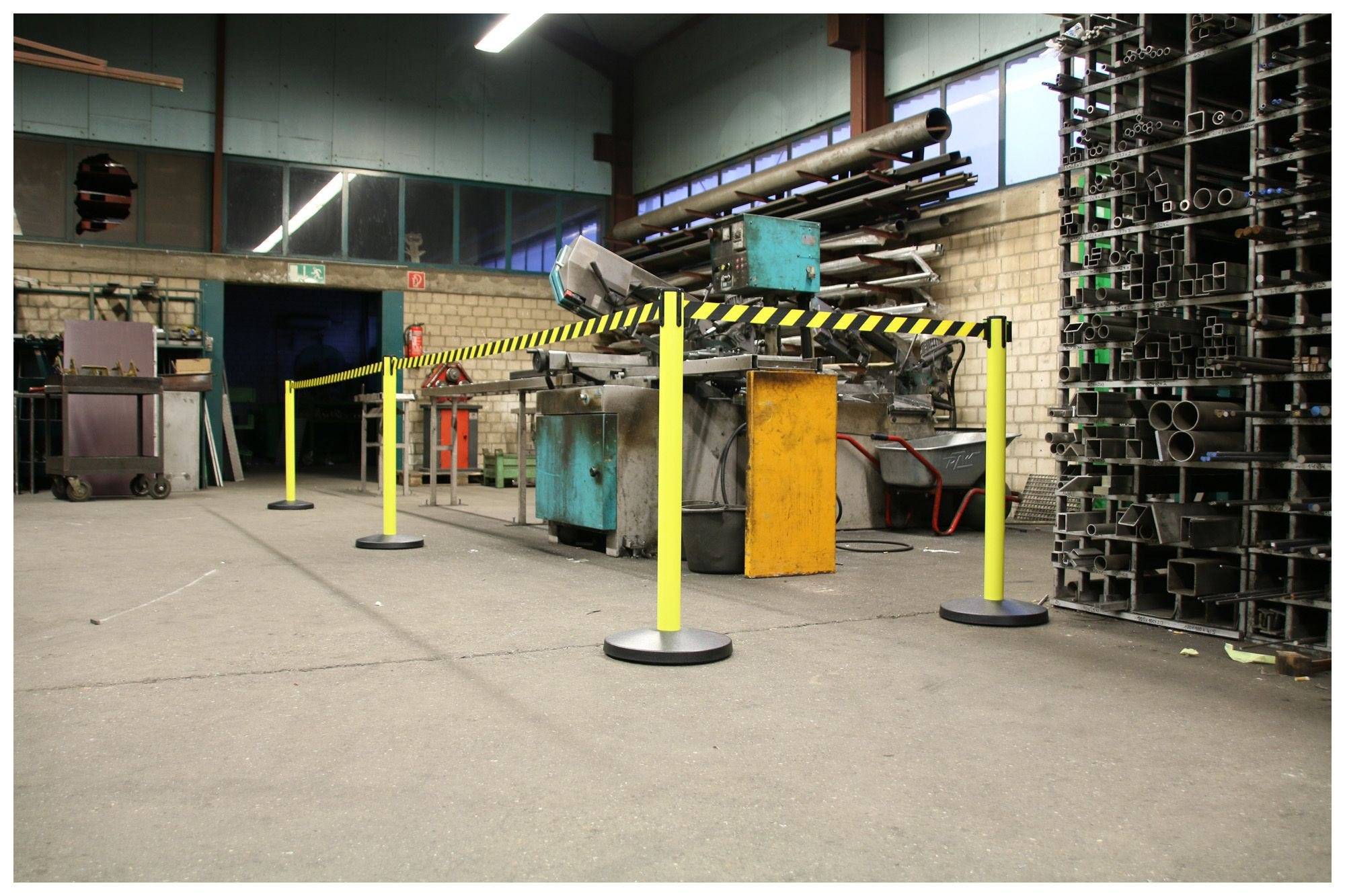 Allroundline Gurtpfosten, Metall gelb, Gurtband gelb/schwarz, 4 m-1