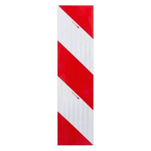 Warnmarkierung hochreflektierend, rot/weiß, selbstklebend,Streifen 570 x 141 mm, rechtsweisend