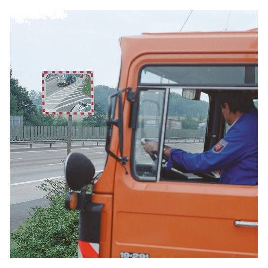 Verkehrsspiegel Diamond, Reflektorband, SEKURIT Sicherheitsglas, 600 x 400 mm-3