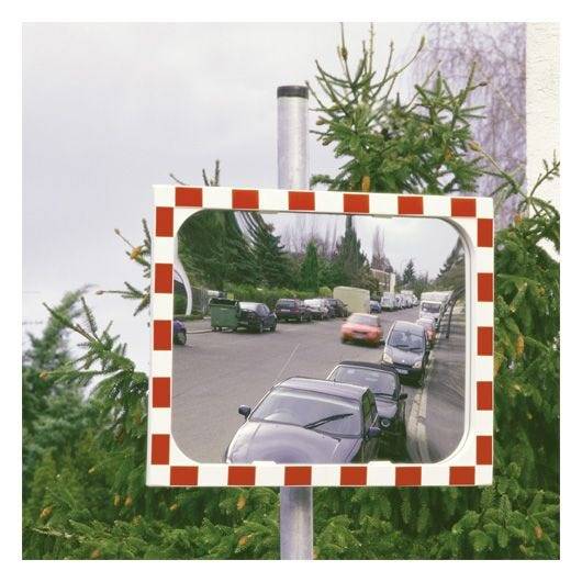 Verkehrsspiegel Diamond, Reflektorband, SEKURIT Sicherheitsglas, 600 x 400 mm-4