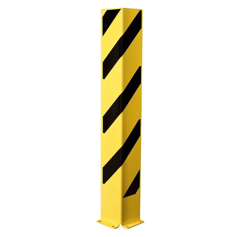 Anfahrschutz Winkel, zum Aufdübeln, Stahl, gelb/schwarz, 160x1200x6 mm-0