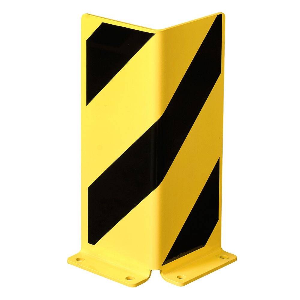 Anfahrschutz Winkel, zum Aufdübeln, Stahl, gelb/schwarz, 160x400x5 mm-0
