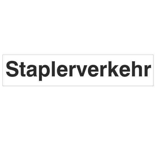 Warntext-Aufkleber, Staplerverkehr, transparente Folie, 200 x 40 mm-0