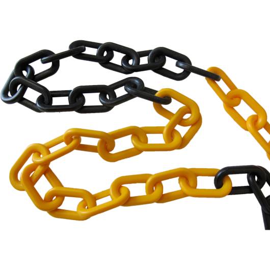 Kunststoffkette Pollux, Flachprofil, gelb/schwarz, 3 m-1