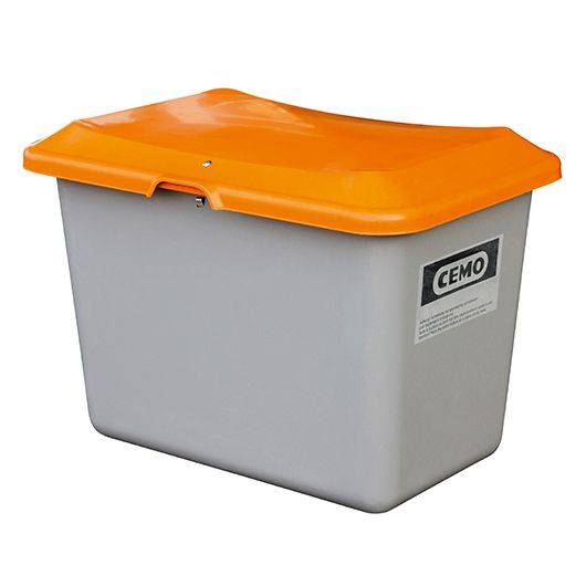 CEMO Streugutbehälter Plus3, 100 Liter, GFK, grau/orange-0