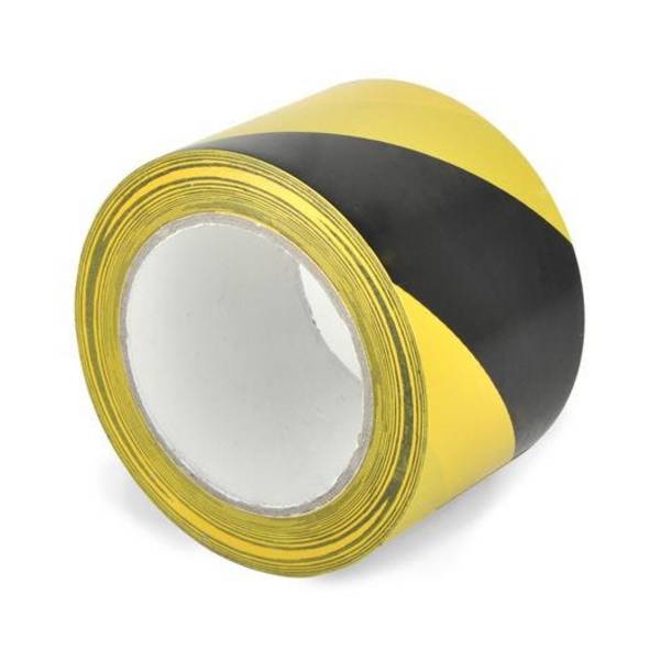 Standard Bodenmarkierungsband WT-5160, PVC, gelb/schwarz, 100 mm x 33 m
