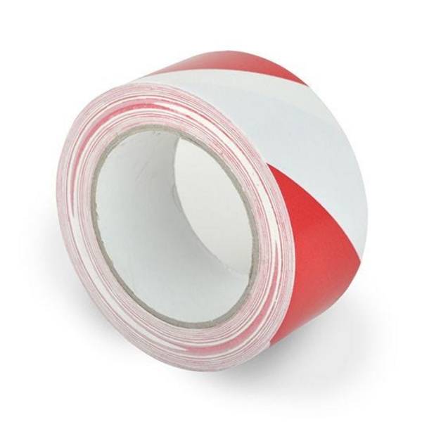 Standard Bodenmarkierungsband WT-5160, PVC, rot/weiß, 25 mm x 33 m