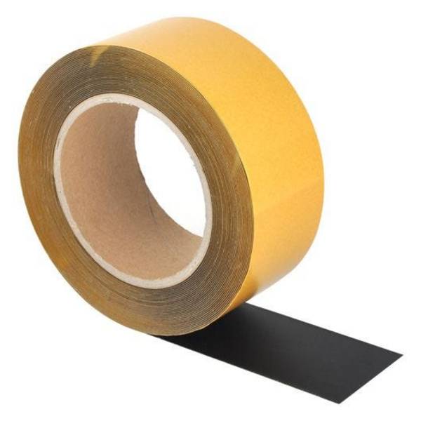 Überfahrbares Bodenmarkierungsband, WT-5125, PVC, schwarz, Breite 50 mm, 10 m/Rolle