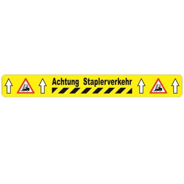 Bodenaufkleber, Achtung Staplerverkehr, WT-5125, 75 x 600 mm