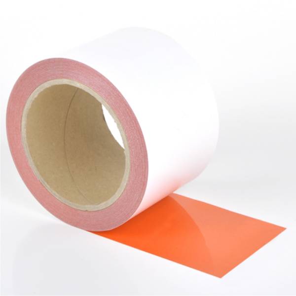 Bodenmarkierungsband, chemikalienbeständig,  WT-5229, Polyester, orange, 100 mm, 15 m Rolle