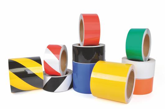 Bodenmarkierungsband, chemikalienbeständig, WT-5229, Polyester, rot, 100 mm, 15 m Rolle-1