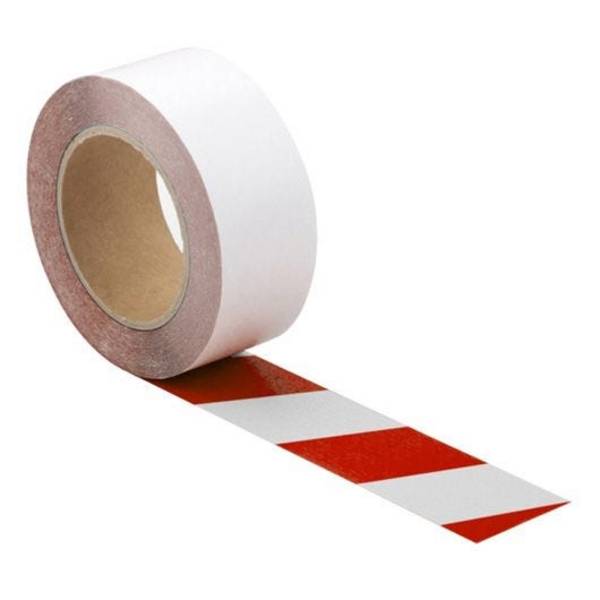Antirutschband WT-5420, R11, Kleber ablösbar, rot/weiß, 50 mm x 10 m