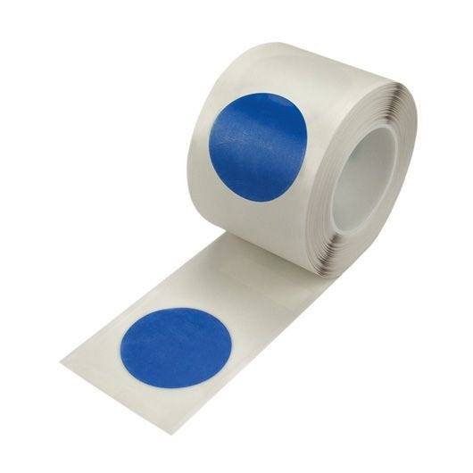 Punkte zur Bodenmarkierung, auf Montagefolie, PVC, blau, Ø 50 mm, 25 m/Rolle-0